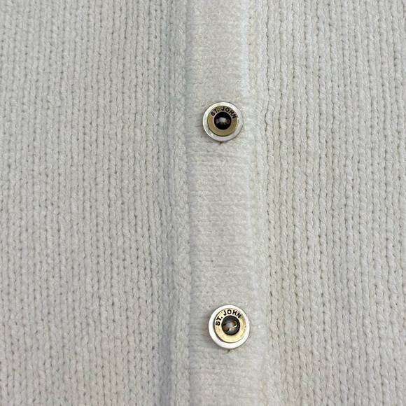 St. John Sport • V-Neck Short Sleeve Knit Cardigan - Picture 12 of 12